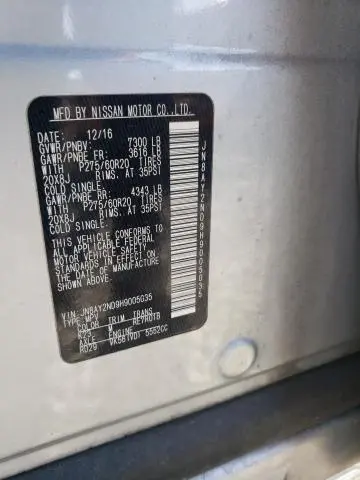 2017 NISSAN ARMADA SV  