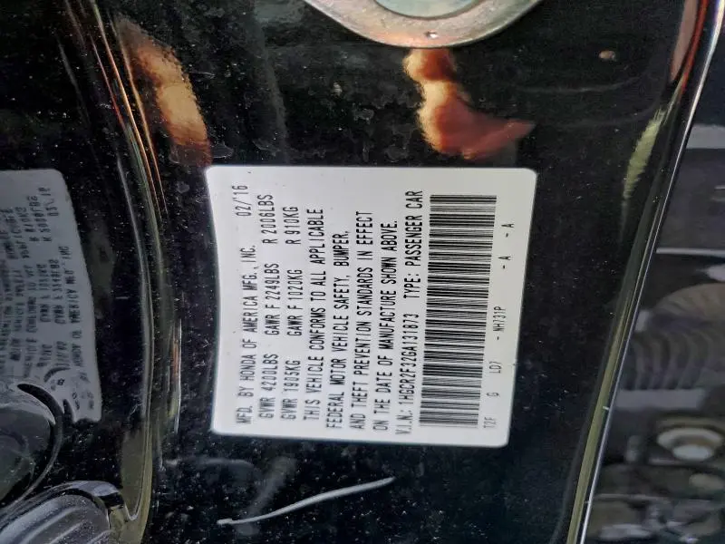 2016 HONDA ACCORD LX  