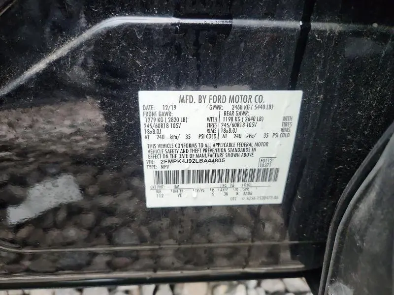 2020 FORD EDGE SEL  