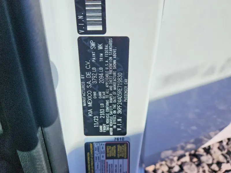 2024 KIA FORTE   