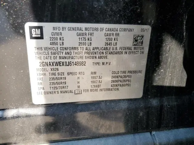 2018 CHEVROLET EQUINOX PREMIER  