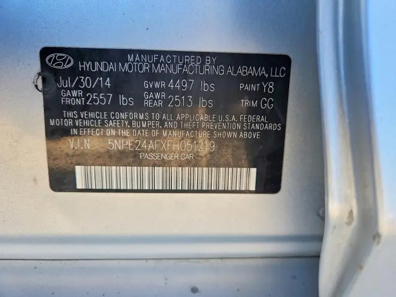 2015 HYUNDAI SONATA SE  