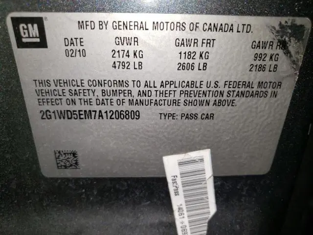 2010 CHEVROLET IMPALA POLICE  