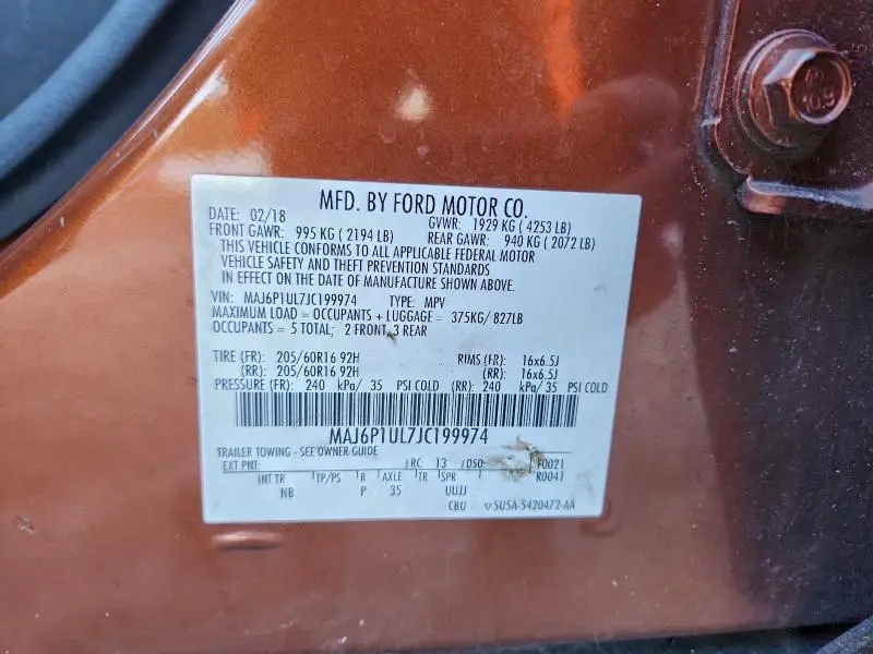 2018 FORD ECOSPORT SE  