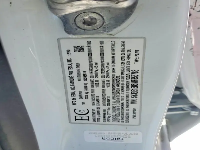 2021 TESLA MODEL 3   