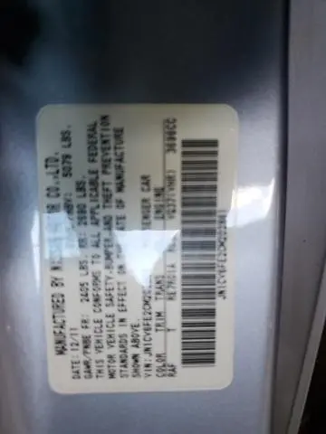 2012 INFINITI G37 BASE  