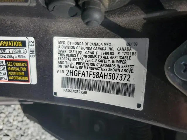 2010 HONDA CIVIC LX  