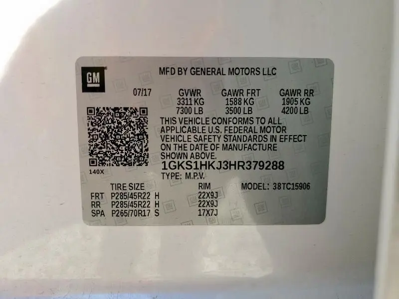 2017 GMC YUKON XL DENALI  