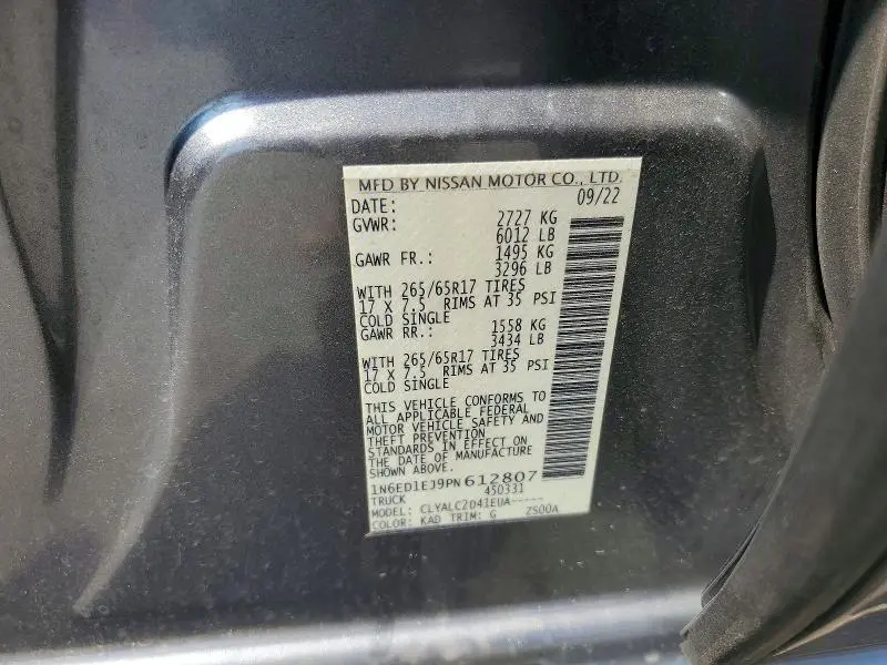 2023 NISSAN FRONTIER SV  
