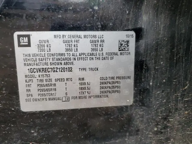 2016 CHEVROLET SILVERADO K1500 LT  