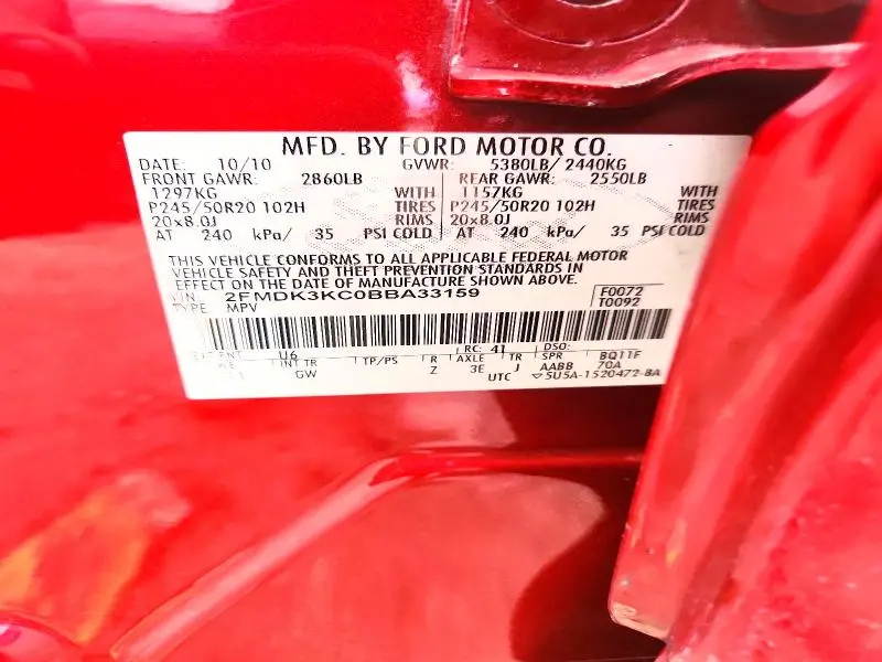 2011 FORD EDGE LIMITED  