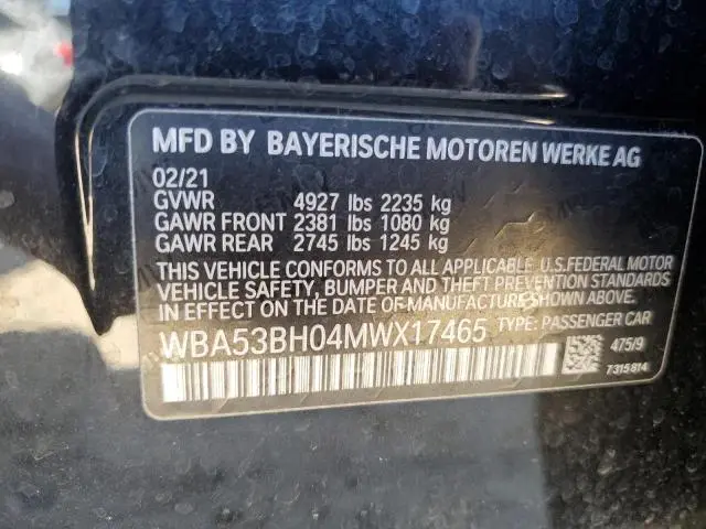 2021 BMW 530 I  