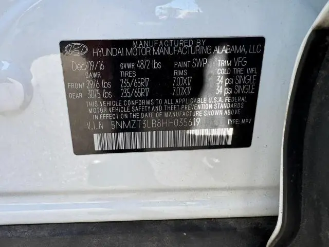 2017 HYUNDAI SANTA FE SPORT   