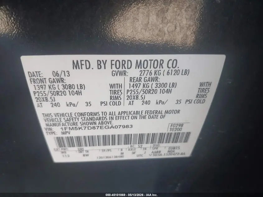 2014 FORD EXPLORER XLT