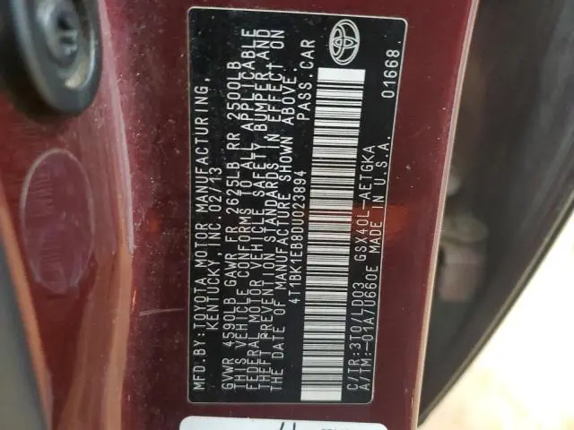 2013 TOYOTA AVALON BASE  