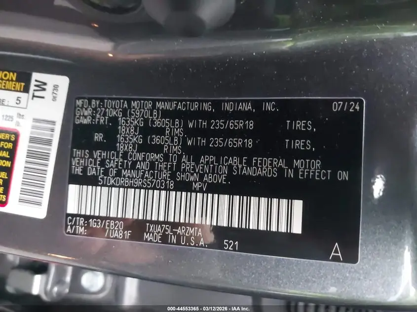 2024 TOYOTA HIGHLANDER XLE