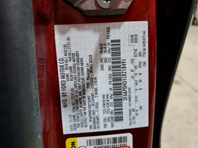 2014 FORD FUSION SE  