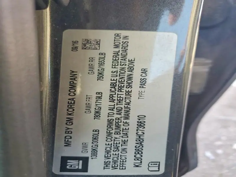 2017 CHEVROLET SPARK LS  