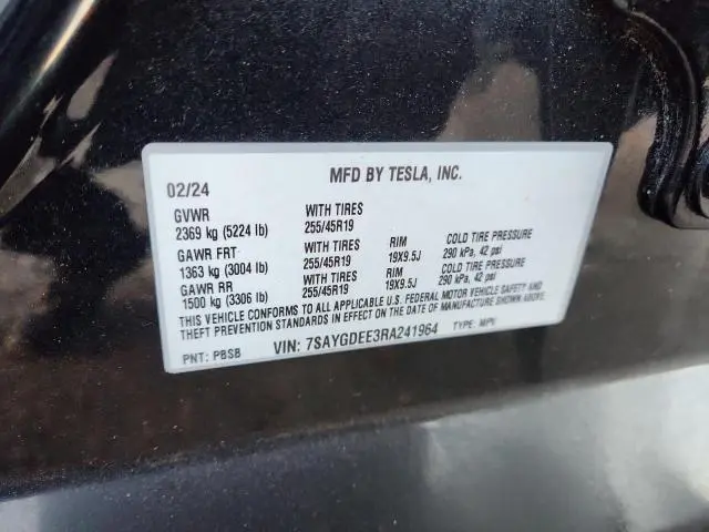 2024 TESLA MODEL Y   