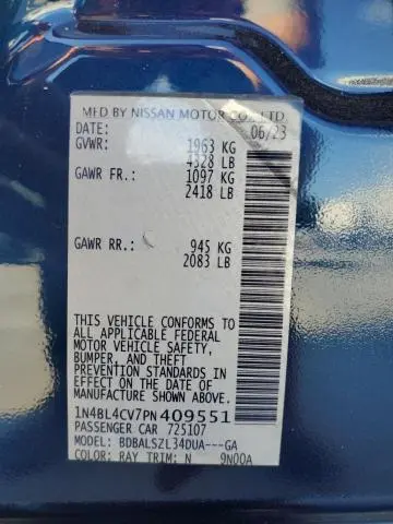 2023 NISSAN ALTIMA SR  