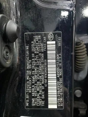 2017 TOYOTA CAMRY LE  