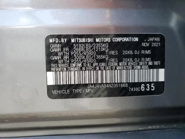 2022 MITSUBISHI OUTLANDER SEL  