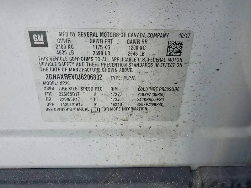 2018 CHEVROLET EQUINOX LS  