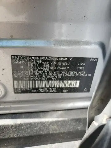2021 TOYOTA RAV4 LE  