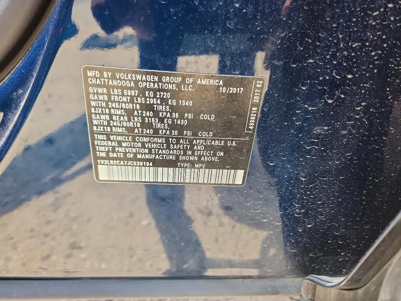 2018 VOLKSWAGEN ATLAS SE  