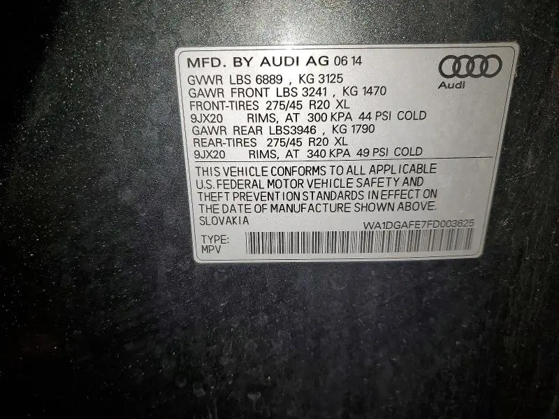 2015 AUDI Q7 PRESTIGE  