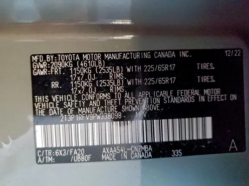 2023 TOYOTA RAV4 XLE  