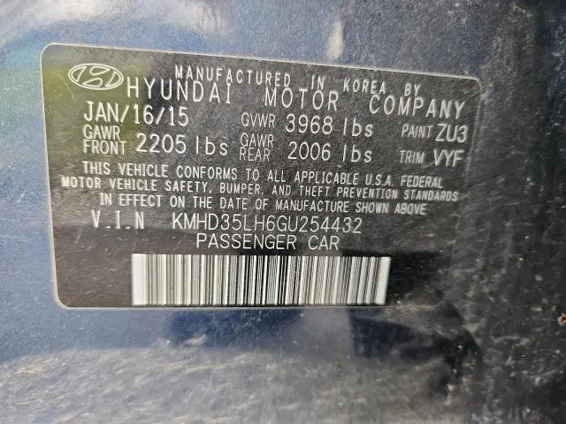2016 HYUNDAI ELANTRA GT BASE  