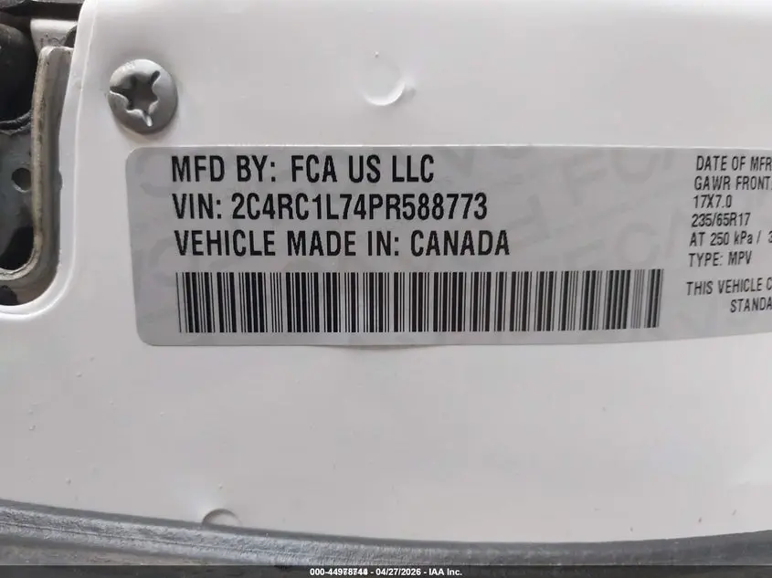 2023 CHRYSLER PACIFICA HYBRID TOURING L