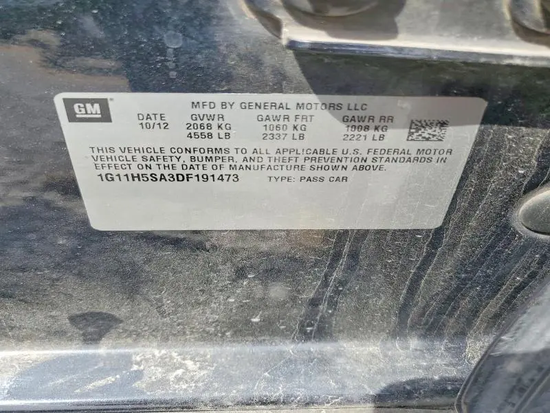 2013 CHEVROLET MALIBU LTZ  