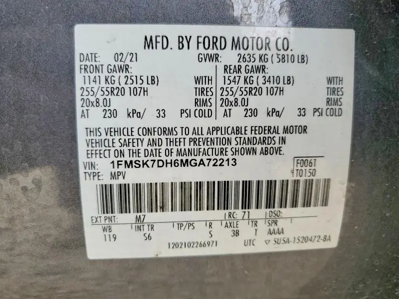 2021 FORD EXPLORER XLT  