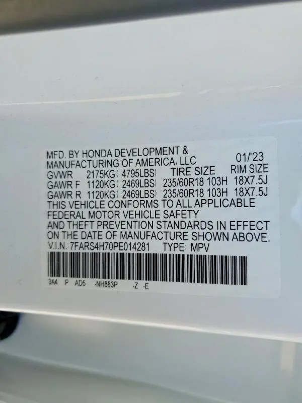 2023 HONDA CR-V EXL  