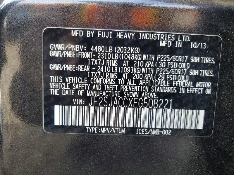 2014 SUBARU FORESTER 2.5I PREMIUM  