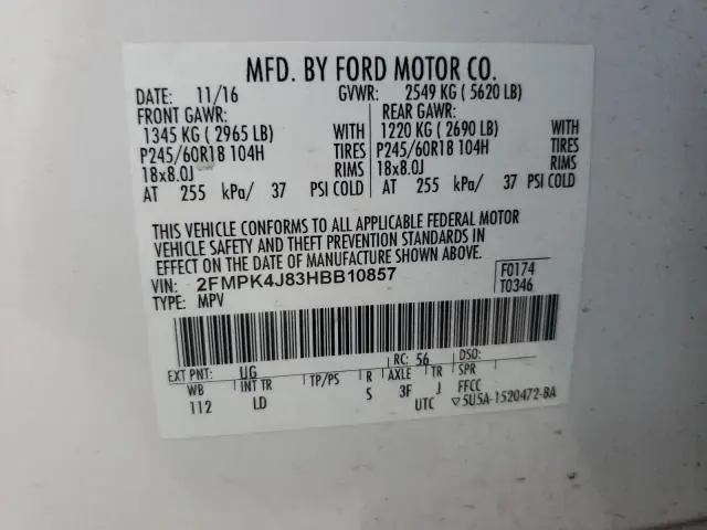 2017 FORD EDGE SEL  