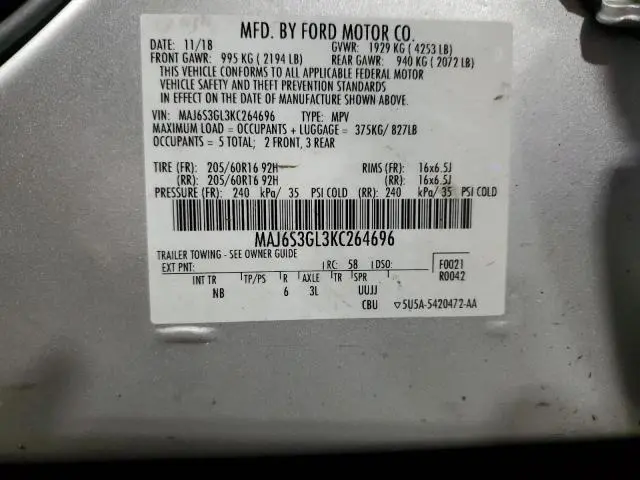 2019 FORD ECOSPORT SE  