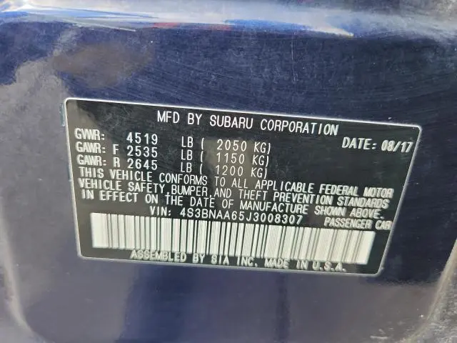 2018 SUBARU LEGACY 2.5I  