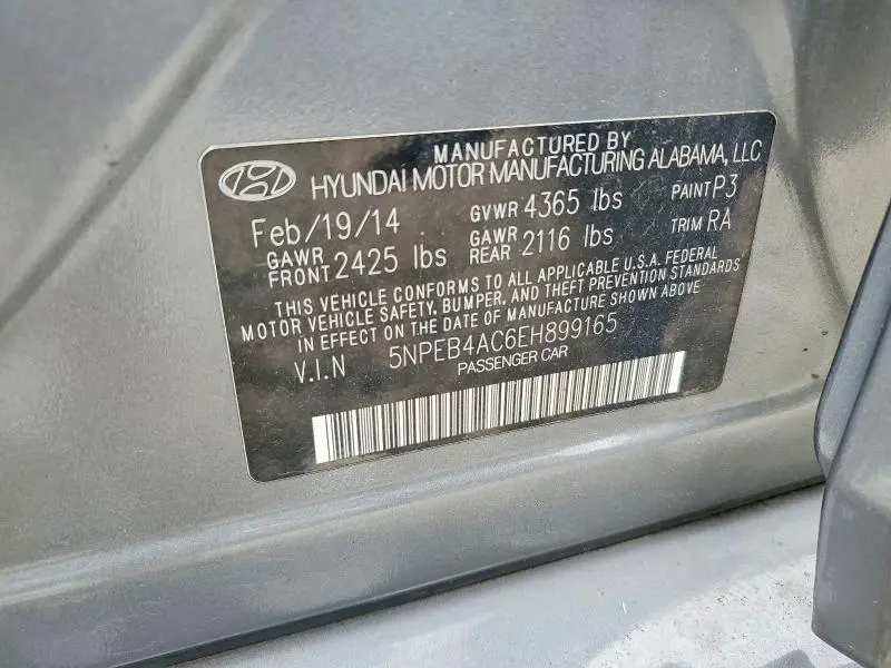 2014 HYUNDAI SONATA GLS  