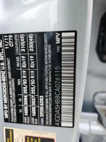 2012 MERCEDES-BENZ ML 350 4MATIC  