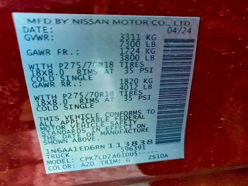 2024 NISSAN TITAN PRO-4X  