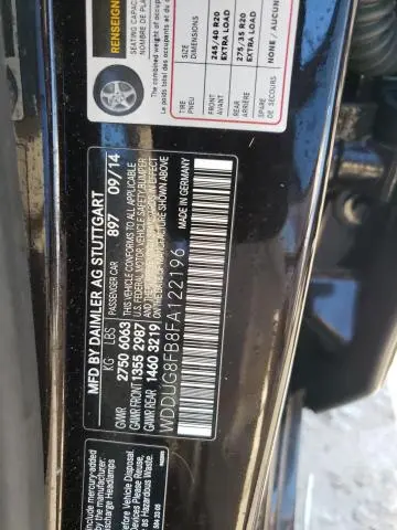 2015 MERCEDES-BENZ S 550 4MATIC  