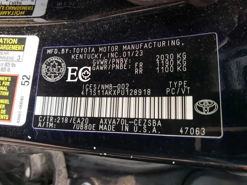 2023 TOYOTA CAMRY SE  