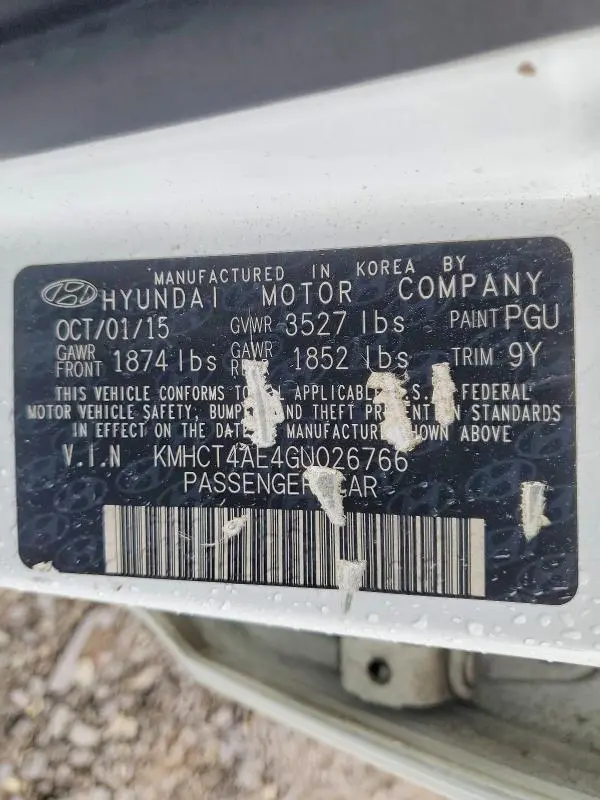 2016 HYUNDAI ACCENT SE  