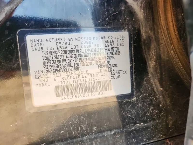 2020 NISSAN KICKS SR  
