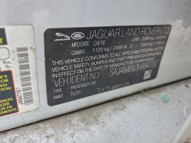 2017 JAGUAR XE FIRST EDITION  