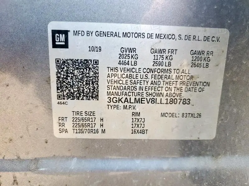 2020 GMC TERRAIN SLE  