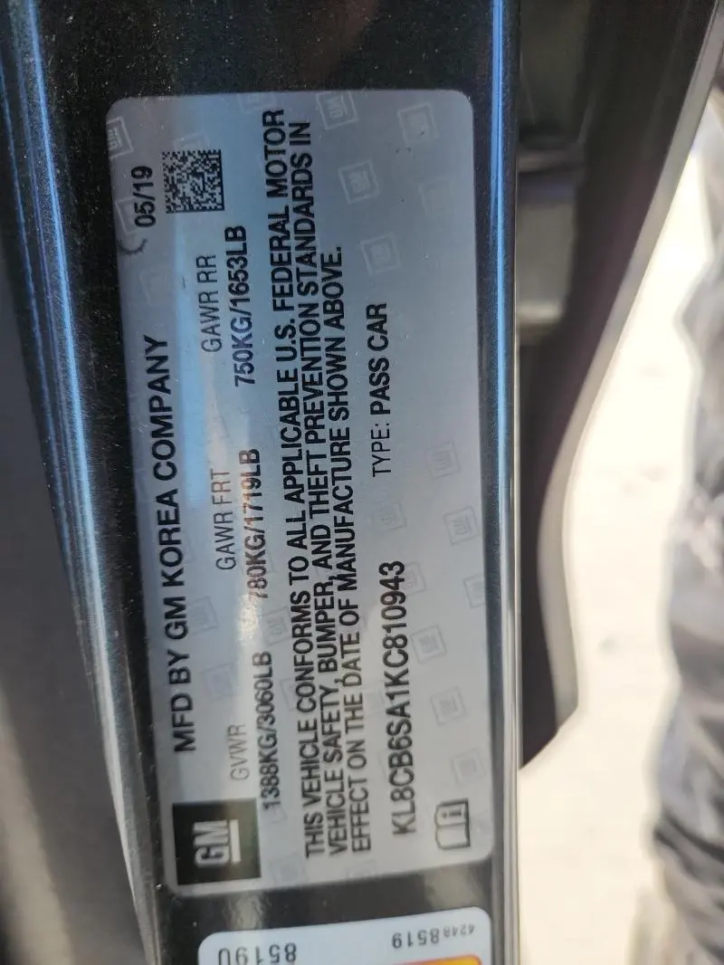 2019 CHEVROLET SPARK LS  